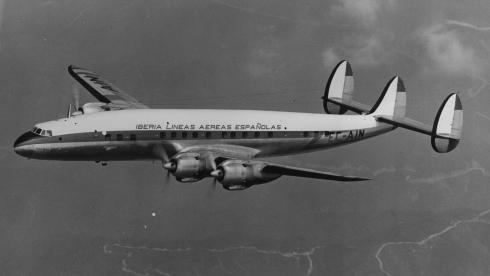 Foto del Lockheed L-1049G Super Constellation de Iberia, la “Santa María”