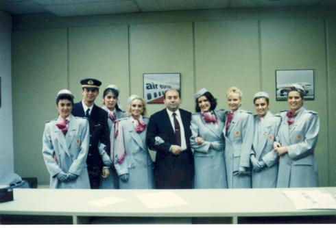 Tripulación del primer vuelo a Nueva York (año 1991)